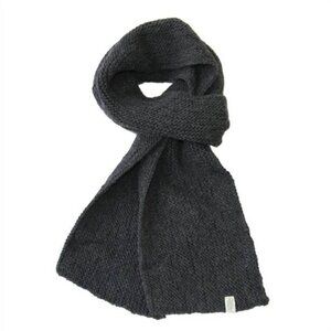 NEW with Tags NIRVANNA DESIGNS Roam 100% Merino Wool Scarf in Charcoal Gray